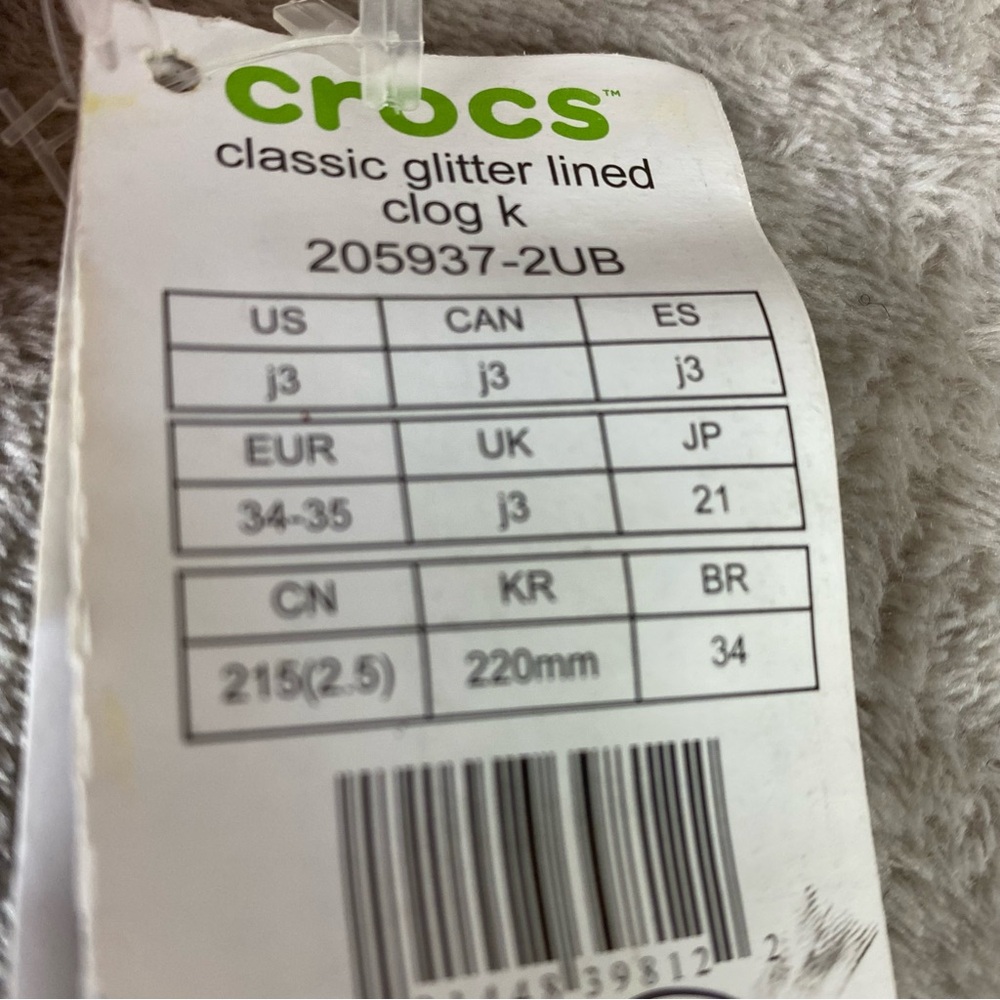 CROCS Classic Glitter Girls Kids Clogs Sandals Size 3 Pink Gold Slip On Shoe NEW - Picture 11 of 11